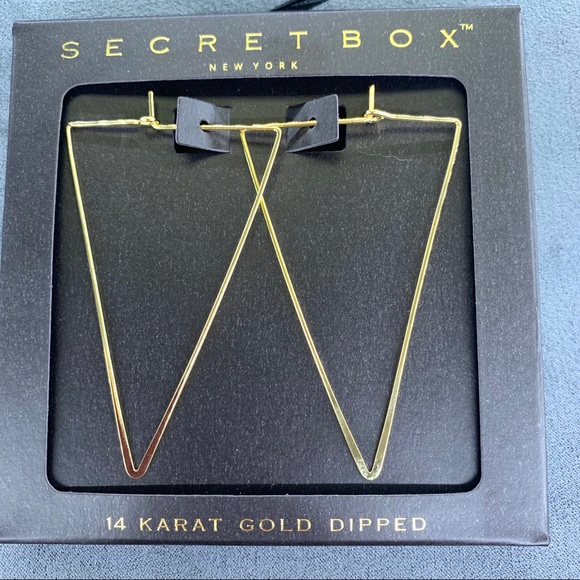 Secret Box Jewelry - Secret Box New York triangle gold plated Earrings